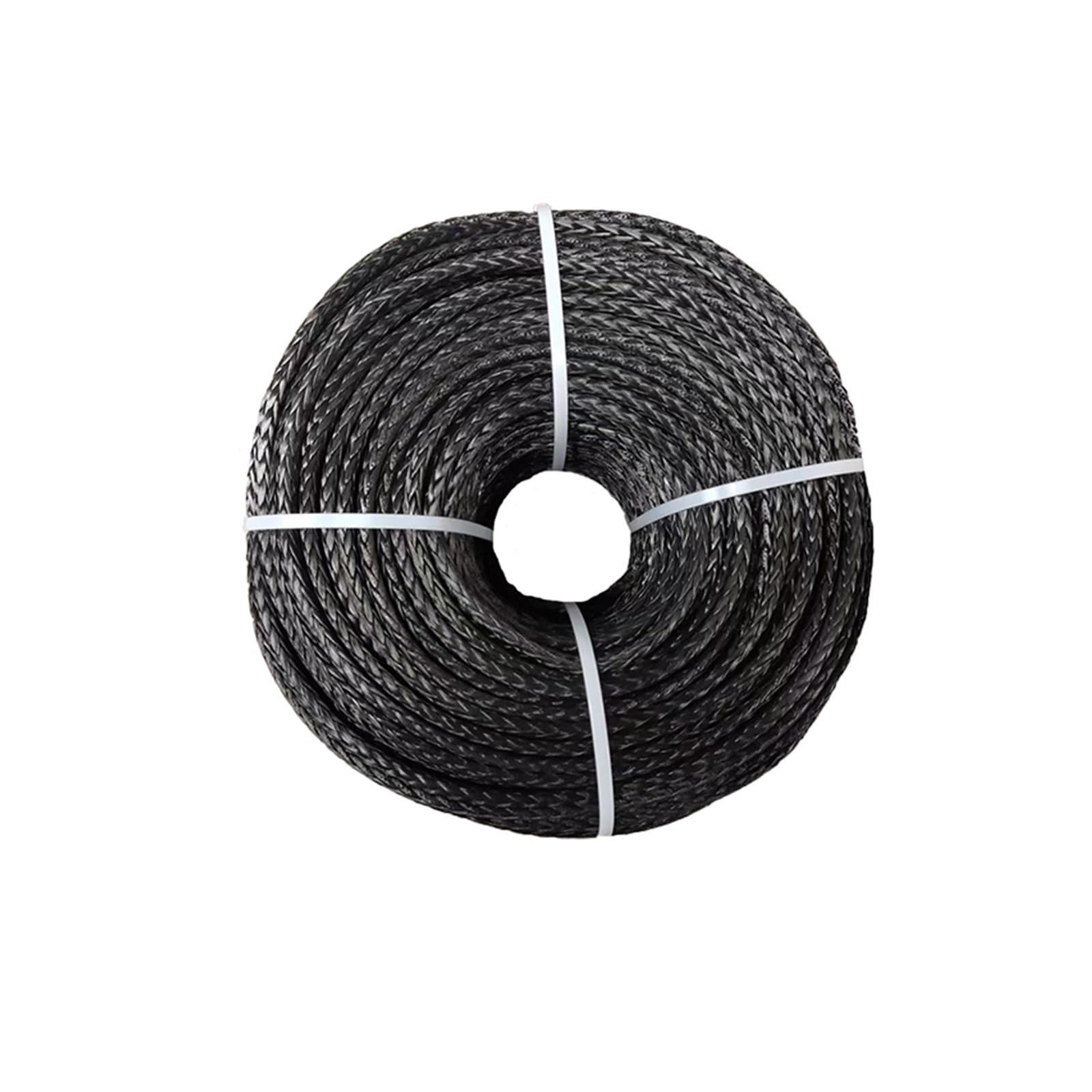 8 mm x 300 m, 12 Stränge, Synthetisches UHMWPE-Windenseil, Segelflugzeug-Kabelzugleine(Noir) von BASSFLY
