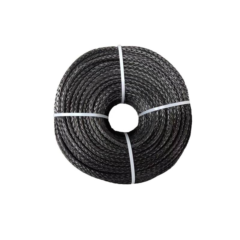 8 mm x 300 m, 12 Stränge, Synthetisches UHMWPE-Windenseil, Segelflugzeug-Kabelzugleine(Noir) von BASSFLY