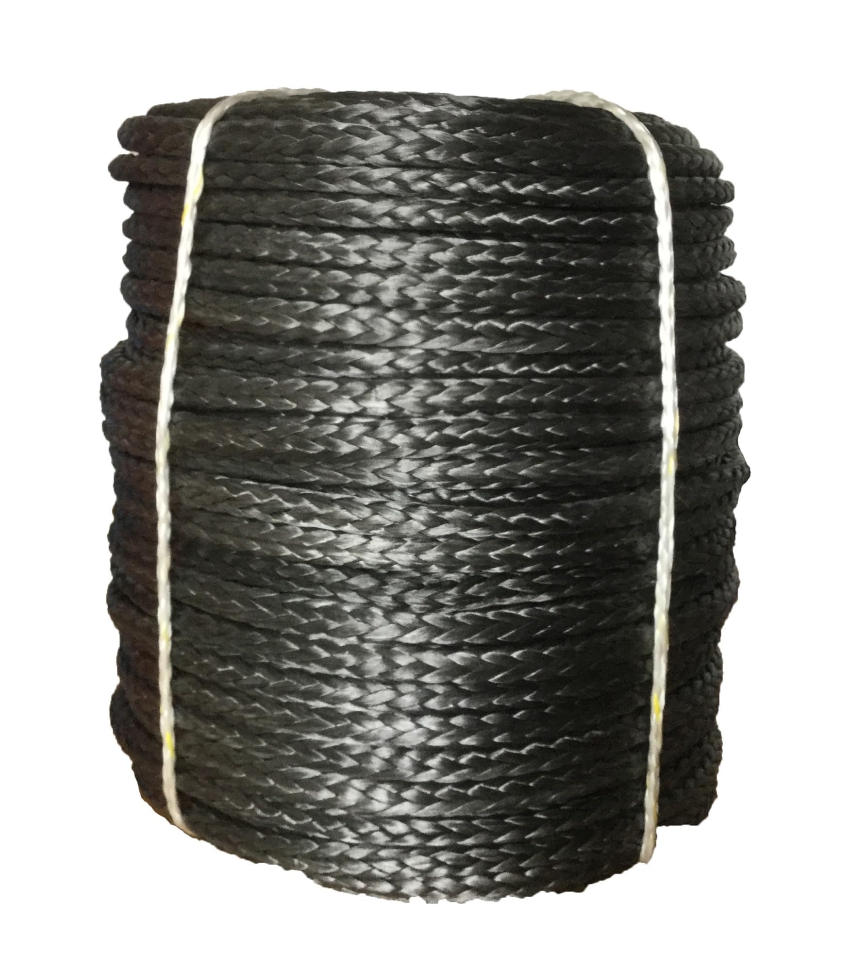ATV-Windenseil, 12 mm x 80 m, Plasma-Seil, UHMWPE-Synthetik-Windenseil for Geländewagen, ATV, UTV, SUV(Noir) von BASSFLY