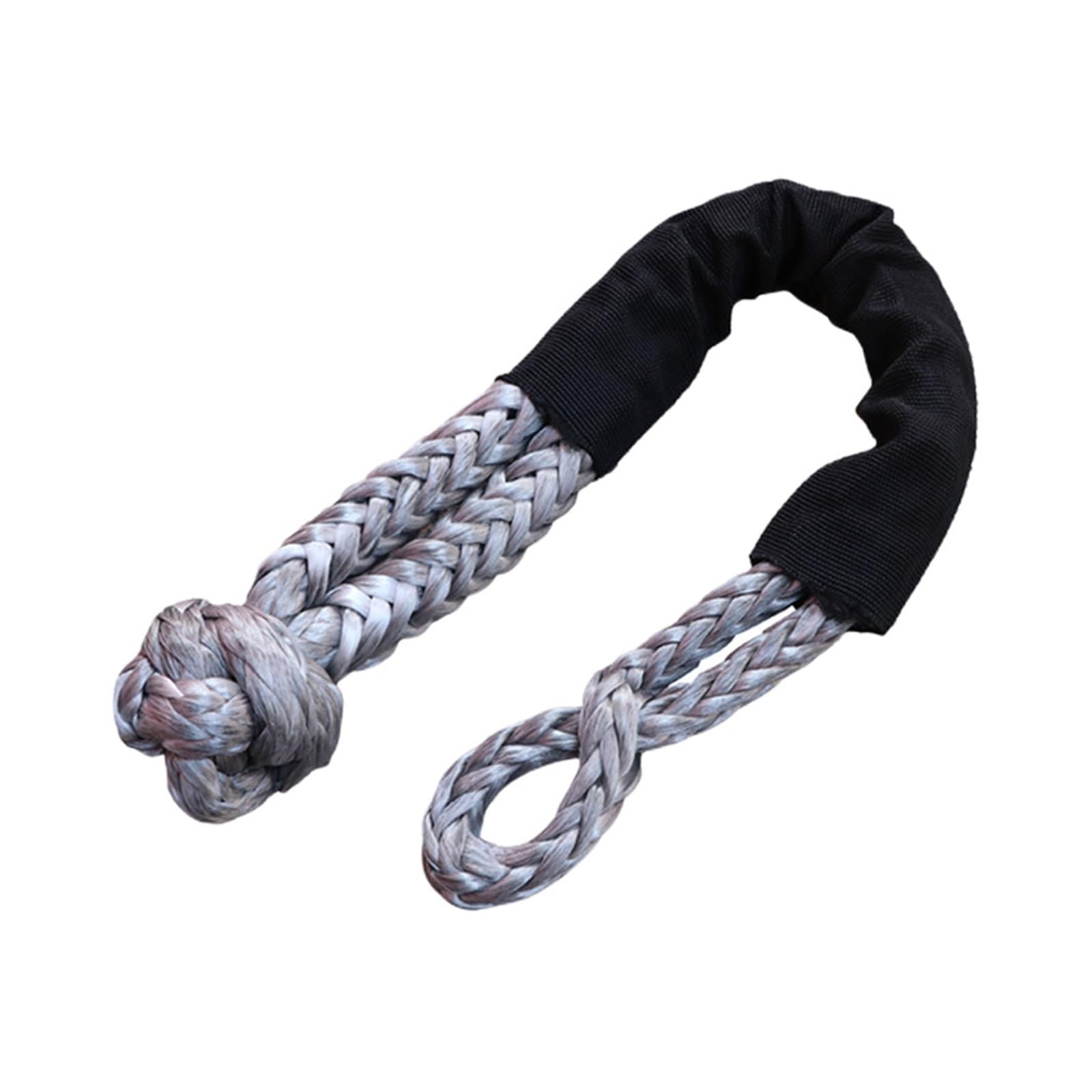 Auto Anhänger Band Seil Synthetische Winde Linie Ring Verschleiß-beständig Recovery Tow Strap Off Road Haken Winde Seil for anhänger Off Road(Grey) von BASSFLY