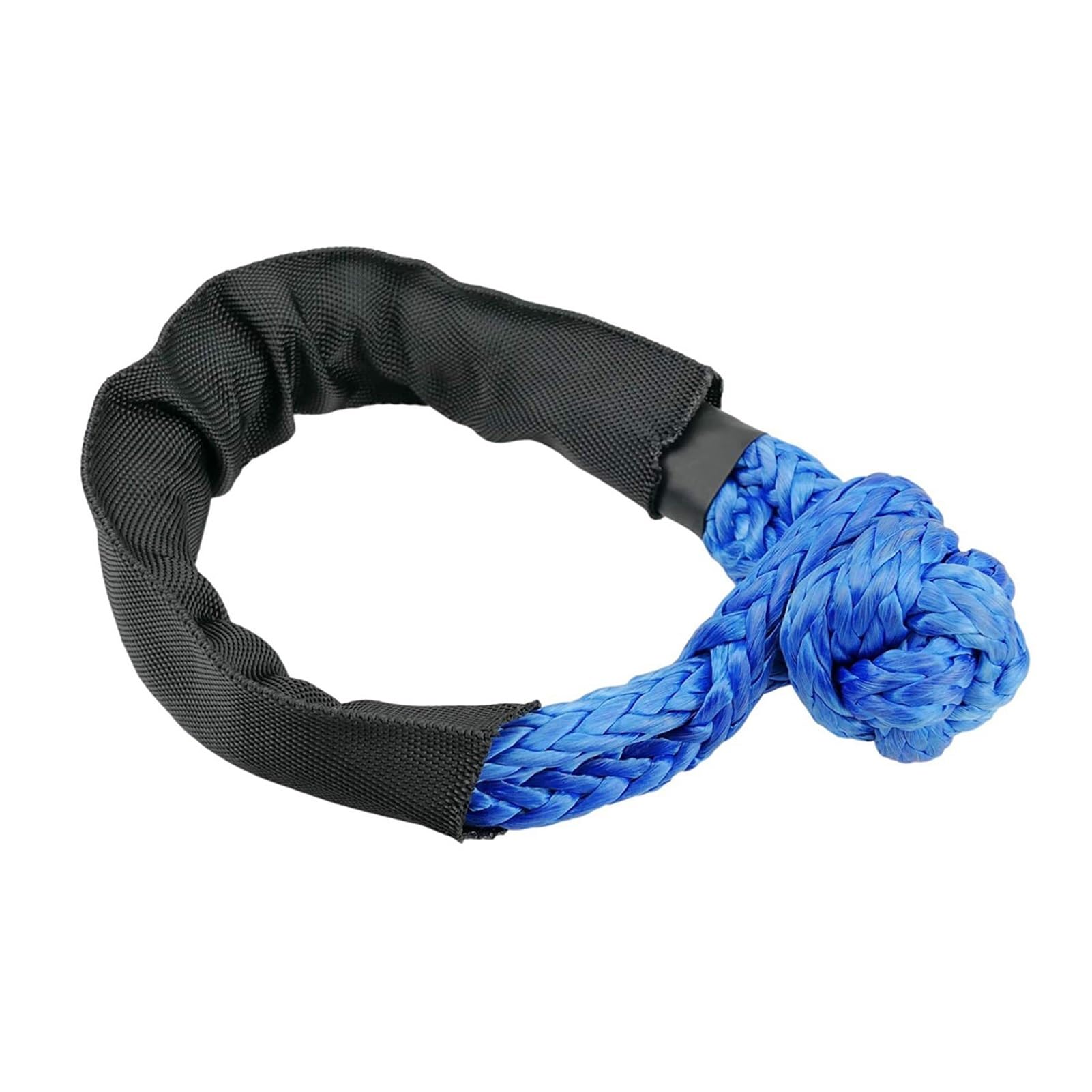 Auto kaputt mit Schutzhülle, tragbarer UTV-Gurtseil-Anhänger, Offroad-Abschleppen, synthetischer weicher Schäkel, ATV-Winde, SUV(Blue) von BASSFLY