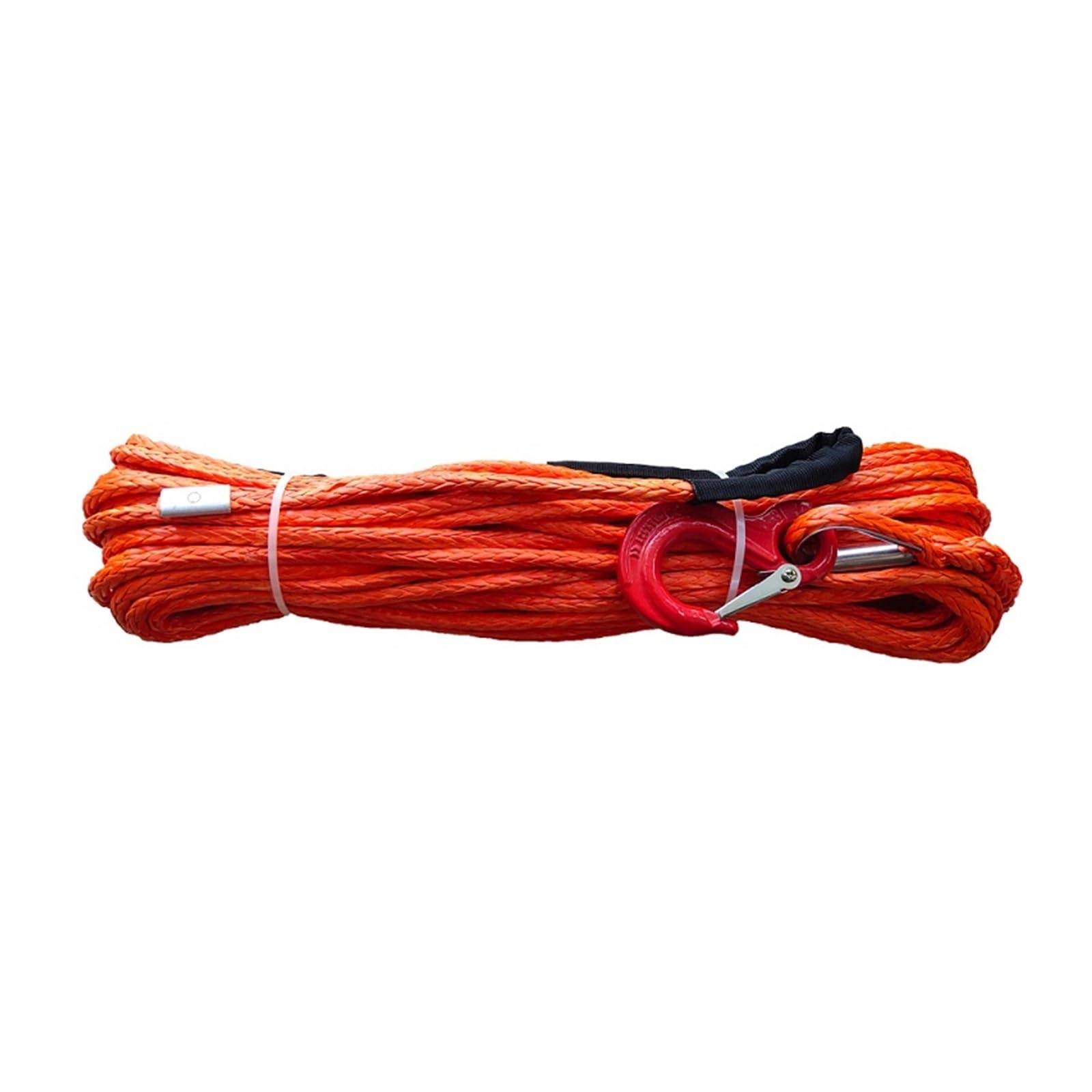 Synthetisches Windenleinen-Kabelseil, Synthetisches Windenseil 3/8 Zoll 100 Fuß Offroad 4WD UHMWPE-Seil (Orange, Gelb, Schwarz)(Orange) von BASSFLY