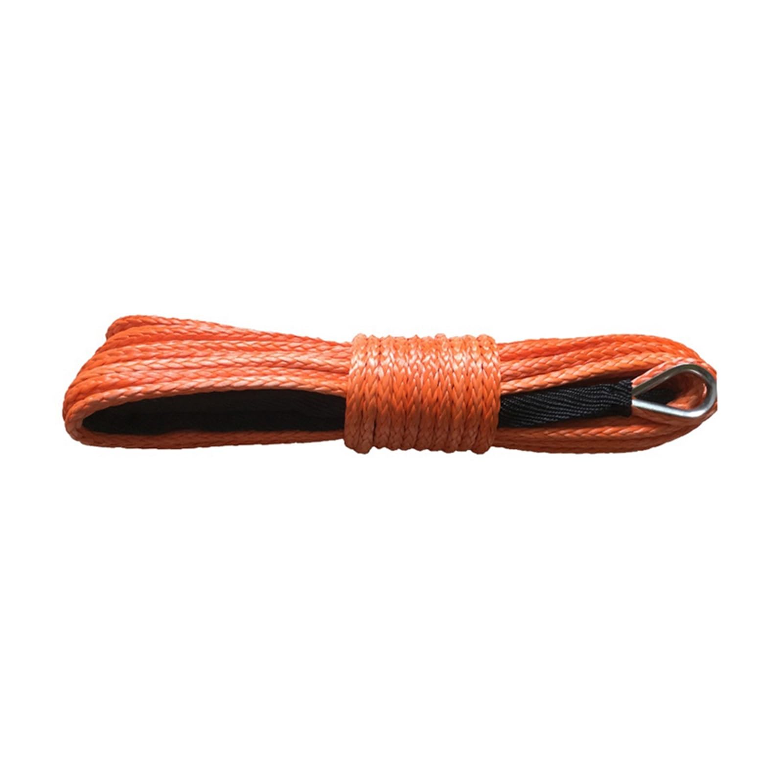 Synthetisches Windenseil, 8 mm x 40 m, Synthetisches UHMWPE-Windenseil mit Haken for 4x4/ATV/UTV/SUV/Offroad Recover(Orange) von BASSFLY