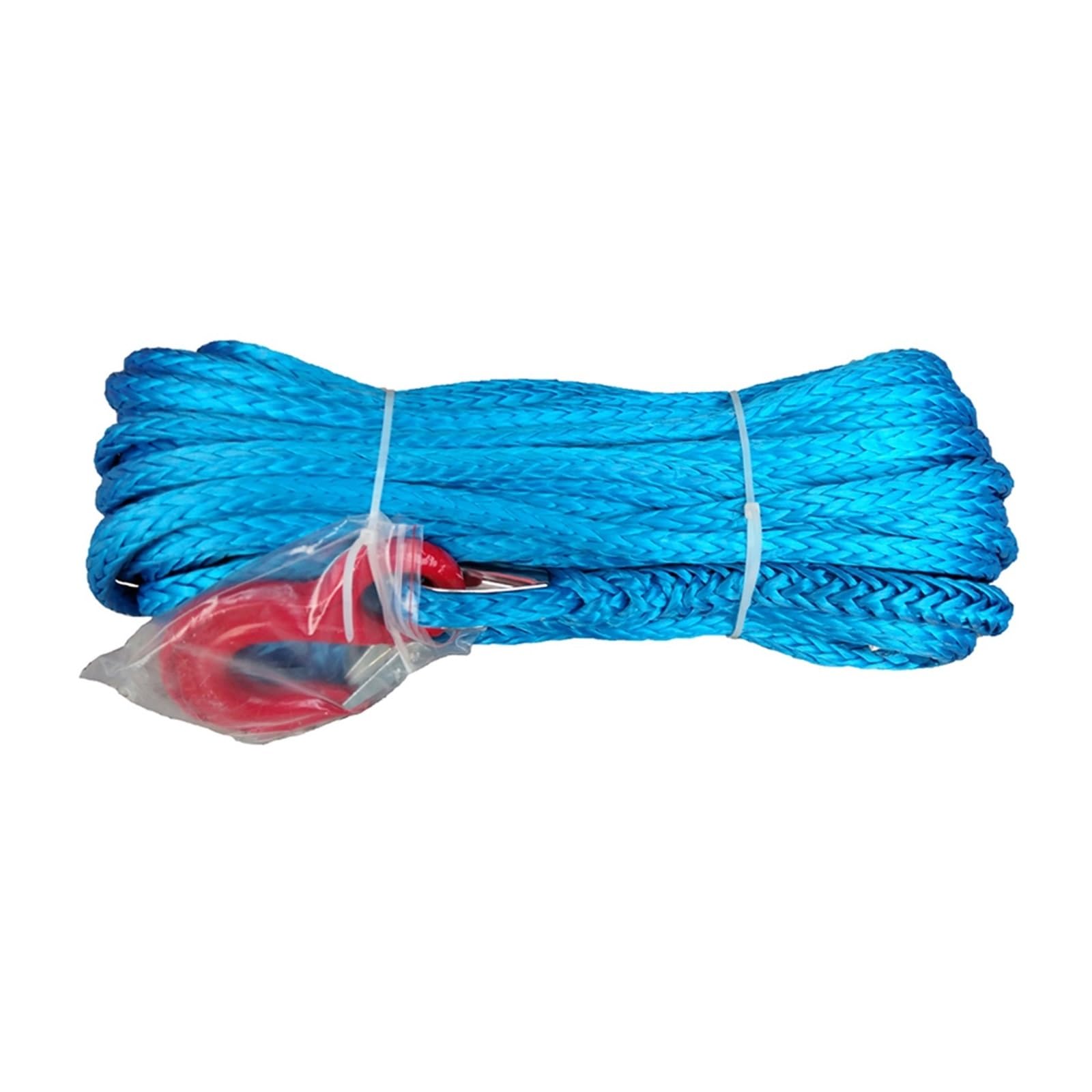 Synthetisches Windenseil, Leitungskabel, 12 mm x 30 m, UHMWPE-Faser, Synthetisches Windenseil mit Haken for ATV/UTV/4WD/4X4/OFFROAD(Blue) von BASSFLY