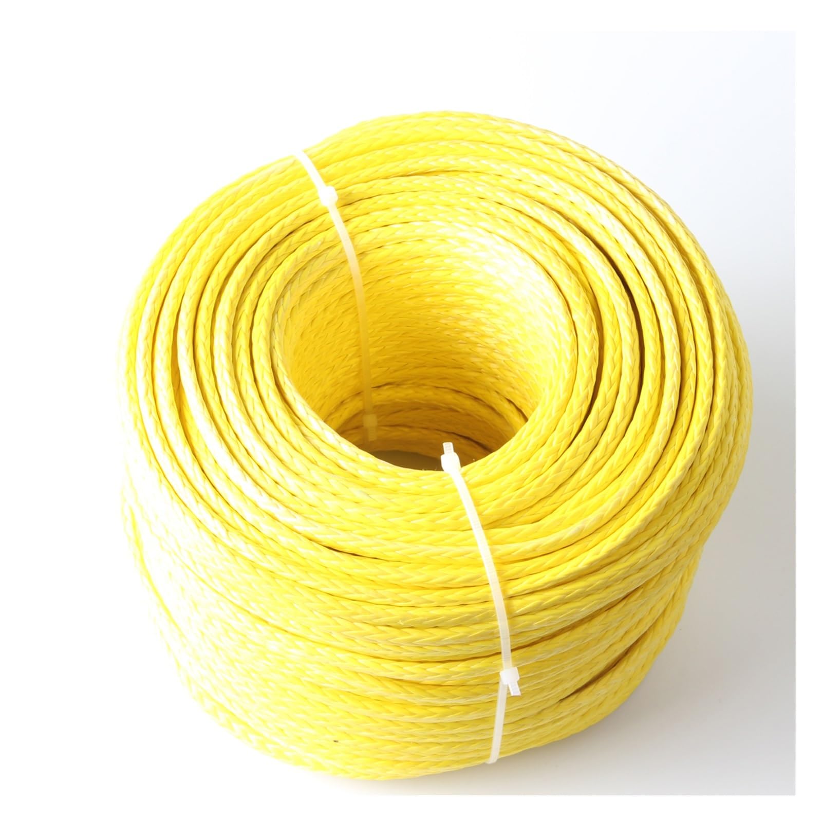 Synthetisches Windenseil 2865LBs Leitungskabel Hohlgeflecht 4 mm 5/32'' 10 m 12 Stränge Segelboot-Windenschleppseile(Yellow 10m) von BASSFLY