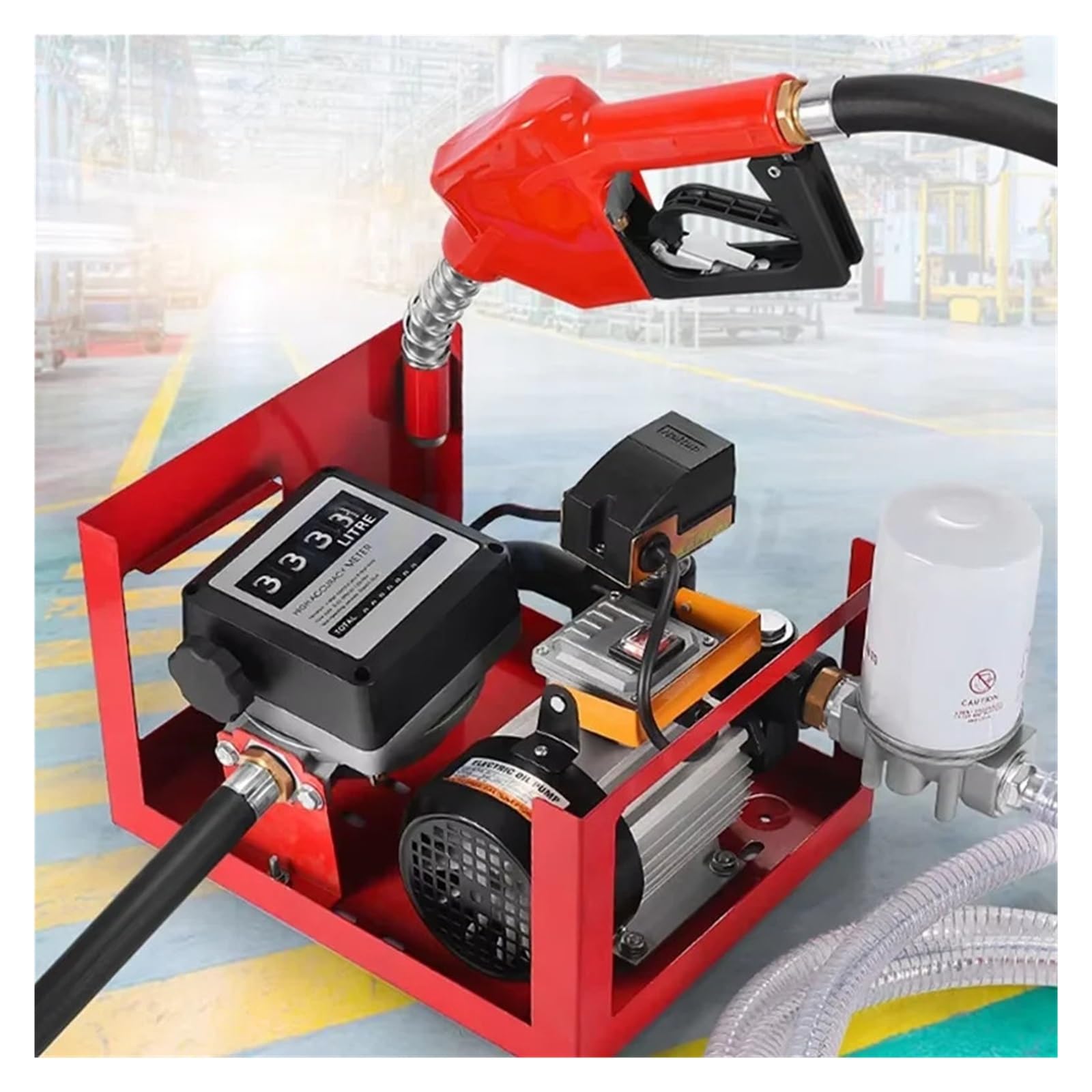 Tragbare öl-Absaugpumpe for Fahrzeuge, automatischer Kraftstoffspender, automatische Betankungspumpe, Umfüllpumpe, Betankungspistole für Diesel-Kerosin-Transformatoröl(DC24,Fully Automatic) von BASSFLY