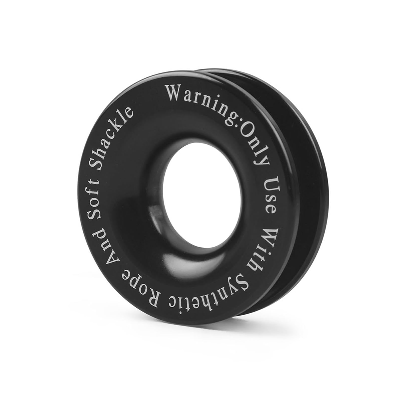 Windenseil, synthetischer weicher Schäkel + Bergungsring-Set, robuste Schäkel mit Schutzhülle, 41.000 lbs for die Bergung von LKW-Fahrzeugen(Black Only Ring) von BASSFLY