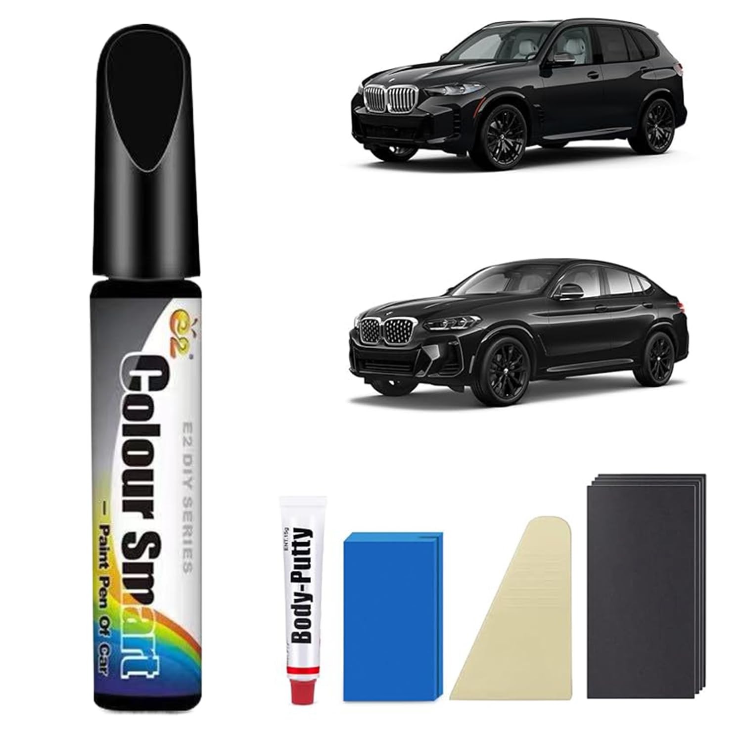 BASTOUR Lackstift Auto, Autolackreparatur, Autolack Kratzer Entferner, Schnelle und Einfache Lösung zur Reparatur Kleinerer Autokratzer, Exakte Übereinstimmung für Chips und Kratzer (Schwarz) von BASTOUR
