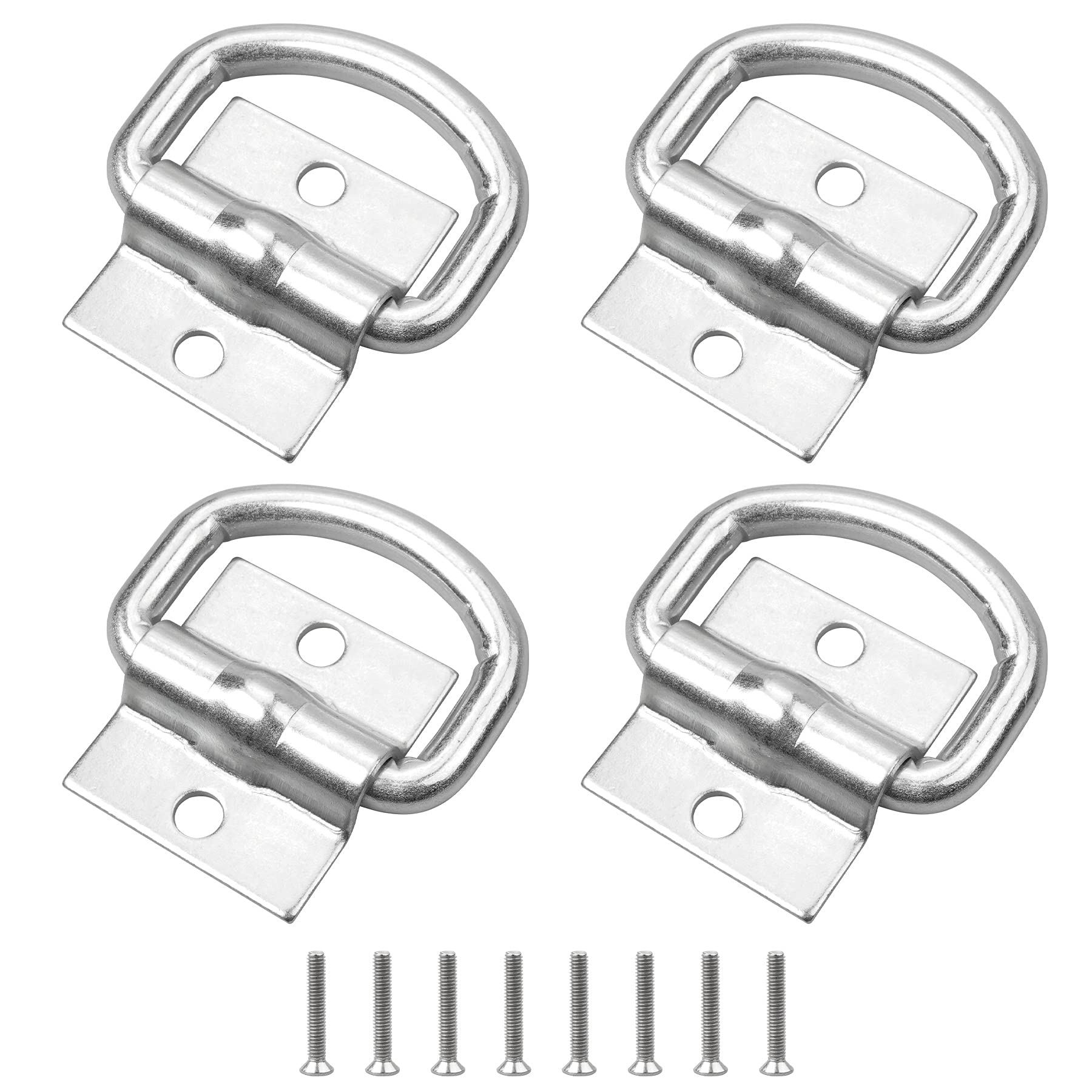 D-Ring Zurrösen 4 STK Ladung Zurrösen Anker D Lashing Ringe strapazierfähige Ringe mit 8Pcs Schrauben für Ladungssicherung in Anhänger LKW Boot Autos Kayak D-Ring Zurrösen 4 STK Ladung Zurrösen Anker D Lashing Ringe strapazierfähige Ringe mit 8Pcs Schrauben für Ladungssicherung in Anhänger LKW Boot Autos Kayak von Bateya