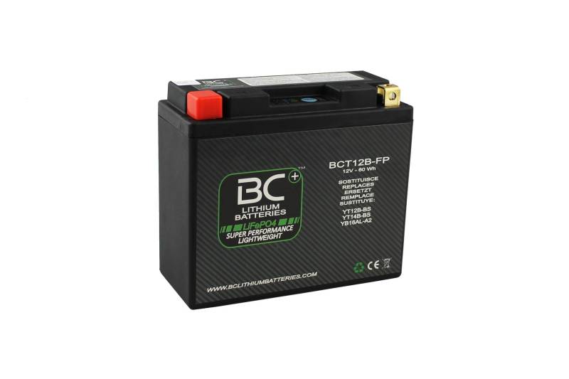 BC Lithiumbatterien BCT12B-FP LiFePO4 Lithium Motorradbatterie von BATTERY CONTROLLER