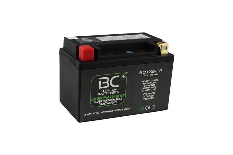 BC Lithiumbatterien BCTX9-FP LiFePO4 Lithium Motorradbatterie von BATTERY CONTROLLER