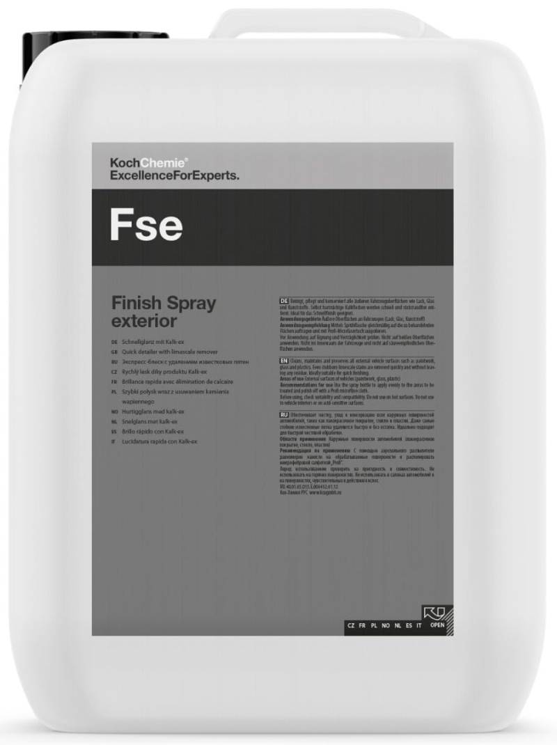 Koch Chemie Finish Spray Exterior Fse 10 l Kanister inkl. gratis Flaschenetikett | Schnellglanz mit Kalk ex von BAU DISCOUNT