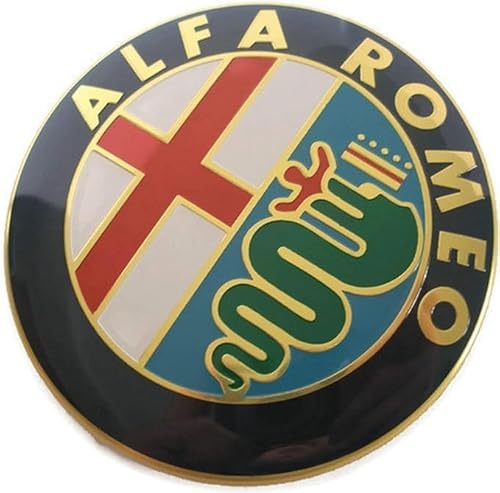 Auto Abzeichen für Alfa Romeo Tonale 2022 2023,Metal Emblem Logo Emblem Dekoration Zubehör AutoStyling Aufkleber Steering Wheel Tailgate Kotflügel AutosMotorhaube Kofferraumtür Logo,Gold von BAUFAS