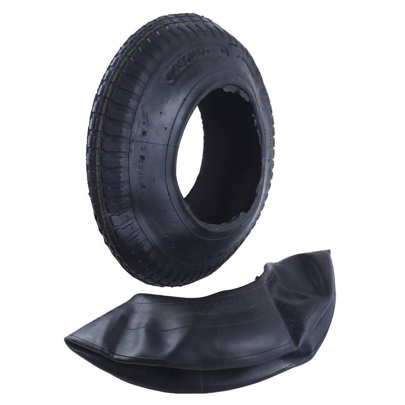BAUSTER® Schubkarrenreifen 4.80/4.00-8" Reifen 2PR 4PR Schubkarrenreifen KABAT verschiedene Typen, Sätze, Schubkarrenausrüstung für Gartenarbeit, Bau, Karren (Schlauch + Reifen) von BAUSTER