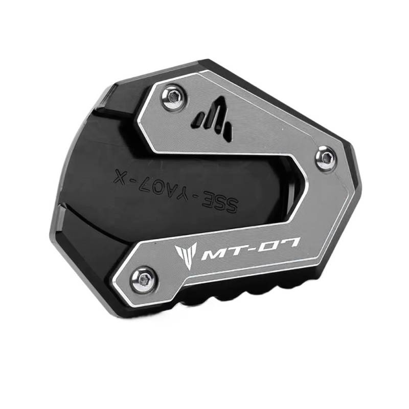 Kickstand Erweiterungsplatte Für MT07 MT-07 Mt07 2014-2018 2019 2020 2021 2022 2023 2024 Seitenständer Vergrößern Ständer Verlängerungsplatte Pad Schlüsselanhänger Ring von BAXPEVM