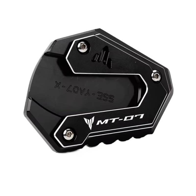 Kickstand Erweiterungsplatte Für MT07 MT-07 Mt07 2014-2018 2019 2020 2021 2022 2023 2024 Seitenständer Vergrößern Ständer Verlängerungsplatte Pad Schlüsselanhänger Ring von BAXPEVM