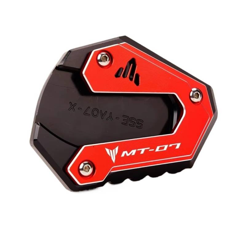 Kickstand Erweiterungsplatte Für MT07 MT-07 Mt07 2014-2018 2019 2020 2021 2022 2023 2024 Seitenständer Vergrößern Ständer Verlängerungsplatte Pad Schlüsselanhänger Ring von BAXPEVM