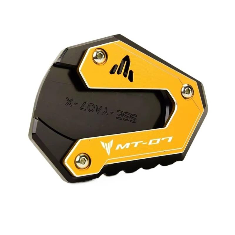 Kickstand Erweiterungsplatte Für MT07 MT-07 Mt07 2014-2018 2019 2020 2021 2022 2023 2024 Seitenständer Vergrößern Ständer Verlängerungsplatte Pad Schlüsselanhänger Ring von BAXPEVM