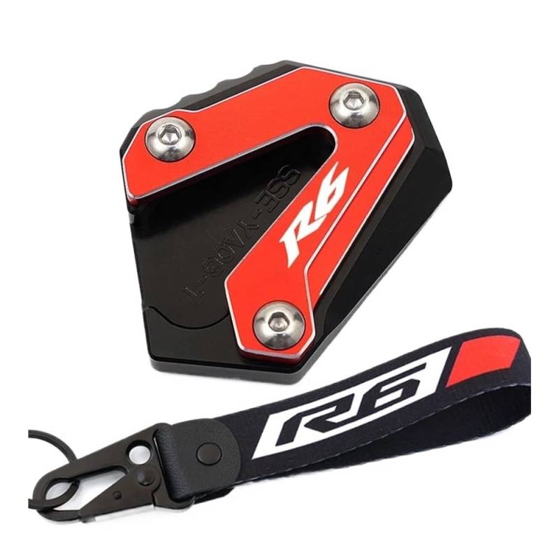 Kickstand Erweiterungsplatte Für R6 YZFR6 YZF R6 YZF-R6 2017 2018 2019 2020 2021 2022 Seitenständer-Vergrößerungsplatte Ständer-Verlängerungspad Schlüsselanhänger von BAXPEVM