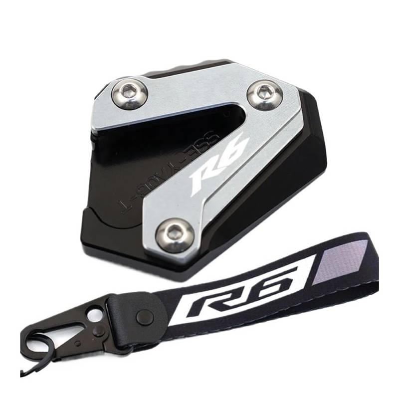 Kickstand Erweiterungsplatte Für R6 YZFR6 YZF R6 YZF-R6 2017 2018 2019 2020 2021 2022 Seitenständer-Vergrößerungsplatte Ständer-Verlängerungspad Schlüsselanhänger von BAXPEVM
