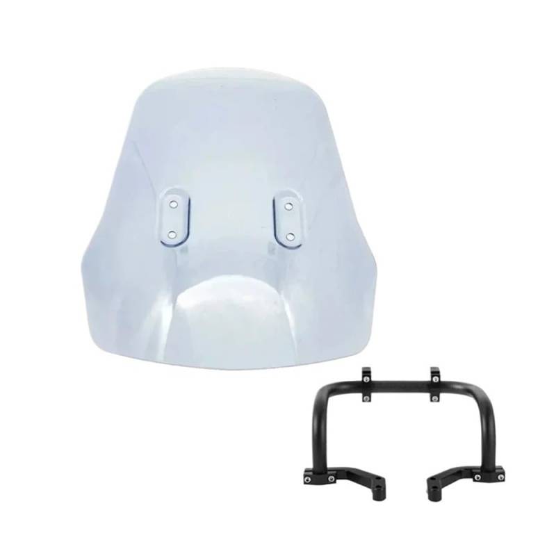 Windschutzscheibe Für Hunter Cub CT125 JA55/65 2021-2024 Trail125 Windschutzscheibe Motorrad Windschutz Touring Windabweiser Mit Halterung Bar von BAXPEVM