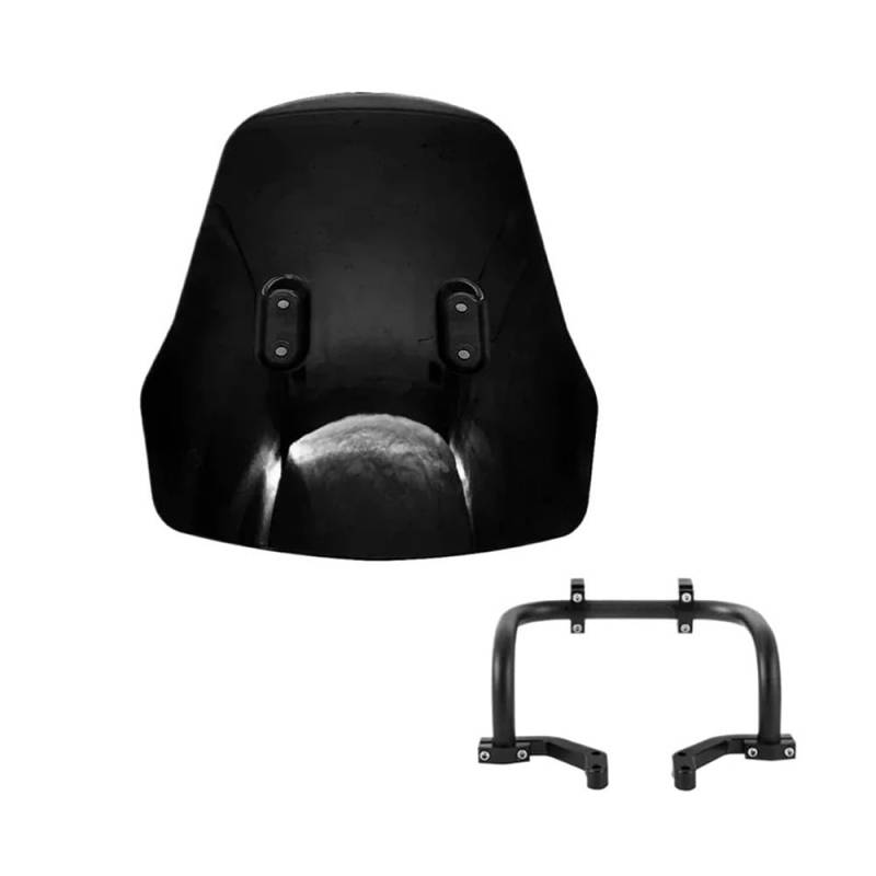 Windschutzscheibe Für Hunter Cub CT125 JA55/65 2021-2024 Trail125 Windschutzscheibe Motorrad Windschutz Touring Windabweiser Mit Halterung Bar von BAXPEVM