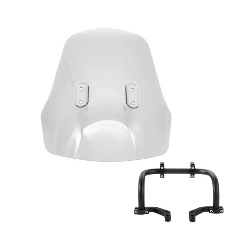 Windschutzscheibe Für Hunter Cub CT125 JA55/65 2021-2024 Trail125 Windschutzscheibe Motorrad Windschutz Touring Windabweiser Mit Halterung Bar von BAXPEVM