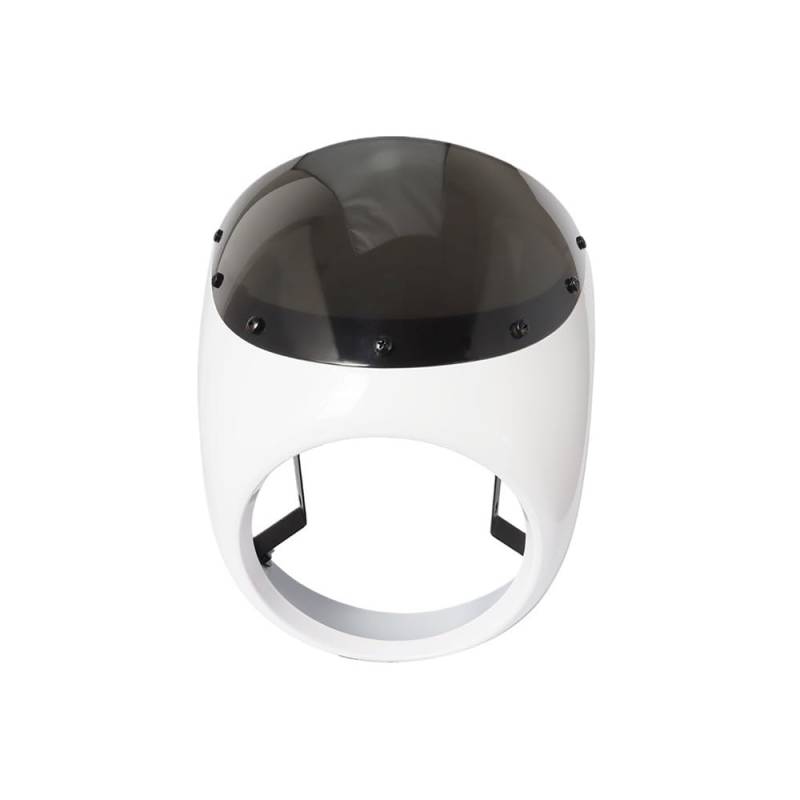 Windschutzscheibe Für Universal 7 Zoll/16,5~18 cm Scheinwerfer Windschutzscheibe Motorrad Rot/Weiß Front Scheinwerfer Verkleidung Windschutzscheibe von BAXPEVM