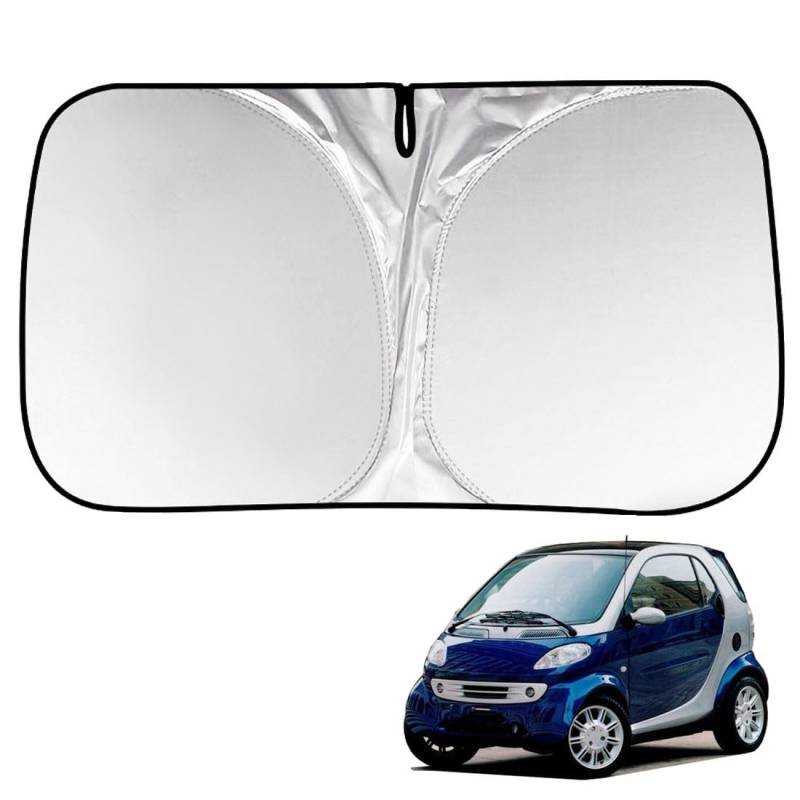 BAYAJIAZ Auto Sonnenschutz Frontscheibe Innen Abdeckung für Smart City-Coupe 450 1998-2004 Frontscheibenabdeckung Sonnenblende Vorne Windschutzscheibe UV-Reflexion für Sommer Faltbar Zubehör,A von BAYAJIAZ