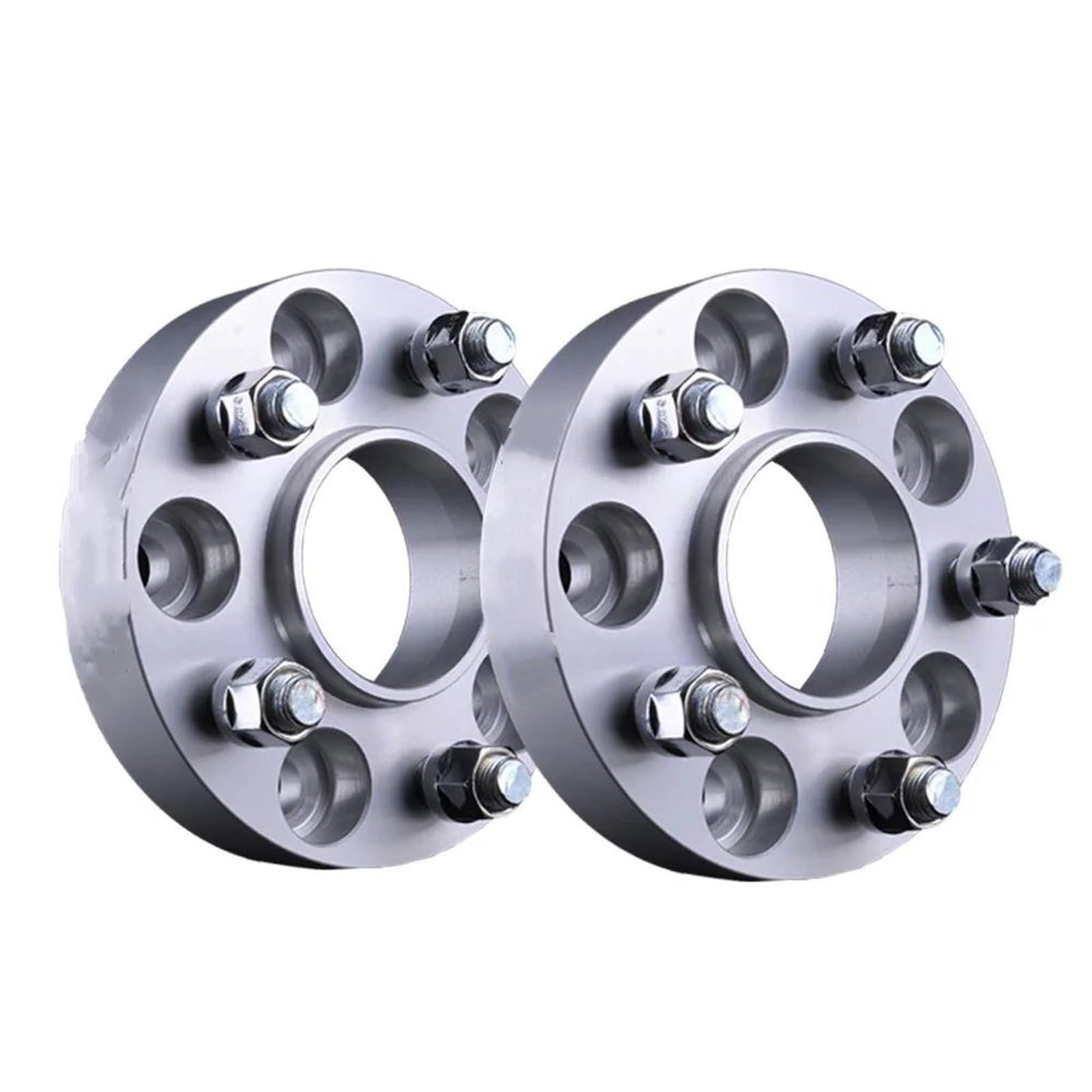 Spurverbreiterungen 2-teiliges Spurverbreiterungsset 5x114,3 Nabenmitte 64,1 Mm M14x1,5 Aluminiumadapter Für Tesla Für Model 3 Für Model Y(2 pieces silver 20mm) von BAYDE