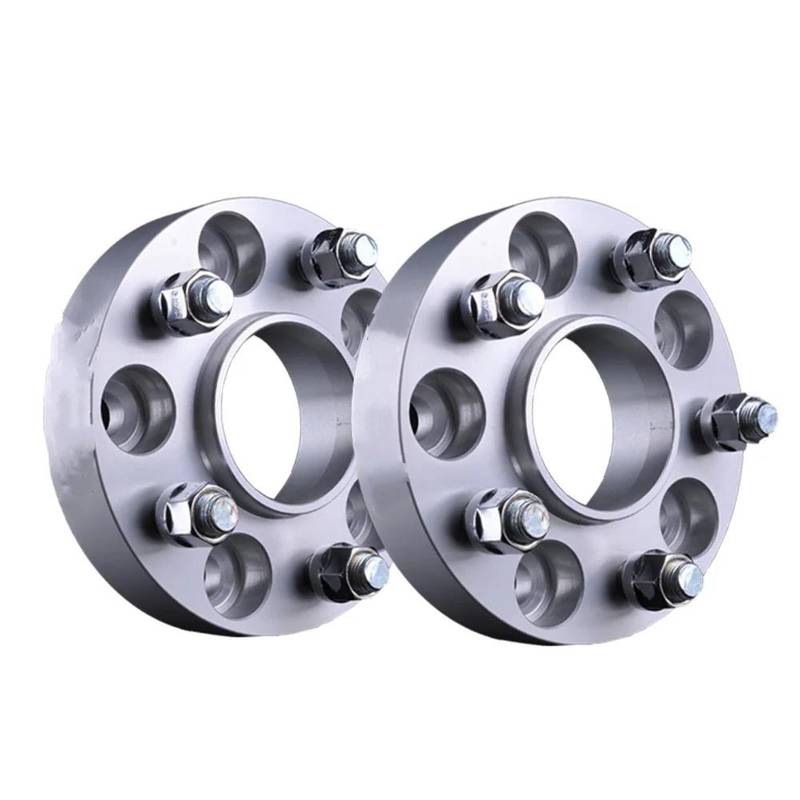 Spurverbreiterungen 2-teiliges Spurverbreiterungsset 5x114,3 Nabenmitte 64,1 Mm M14x1,5 Aluminiumadapter Für Tesla Für Model 3 Für Model Y(2 pieces silver 20mm) von BAYDE