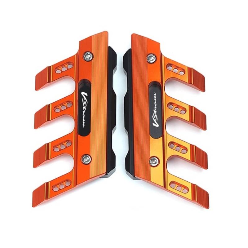 Motorradschutz Motorrad CNC Kotflügel Seitenschutz Block Frontfender Anti-Fall Slider Für Suzuki V-Strom DL650 DL650XT DL 650(ORANGE) von BBMOT