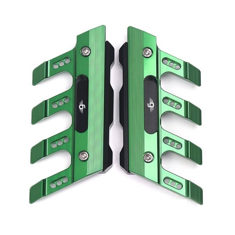 Motorradschutz Motorrad CNC Zubehör Kotflügel Seitenschutz Block Frontfender Anti-Fall Slider Für BMW K1600B K1600GT K1600GTL(GRÜN) von BBMOT