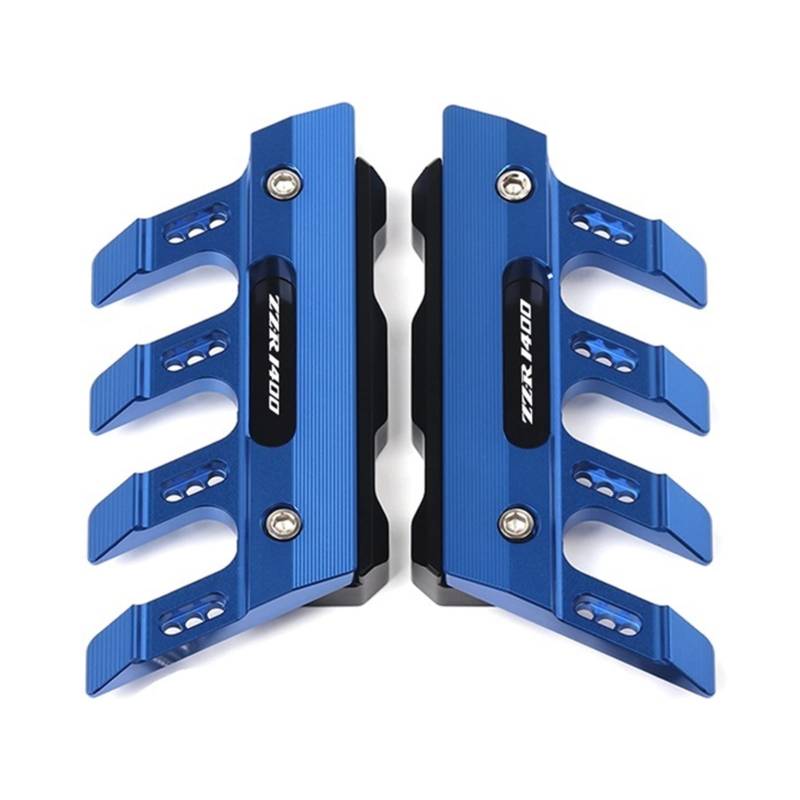 Motorradschutz Motorrad CNC Zubehör Kotflügel Seitenschutz Block Frontfender Anti-Fall Slider Für K ZZ-R1400 ZZR 1400(BLAU) von BBMOT
