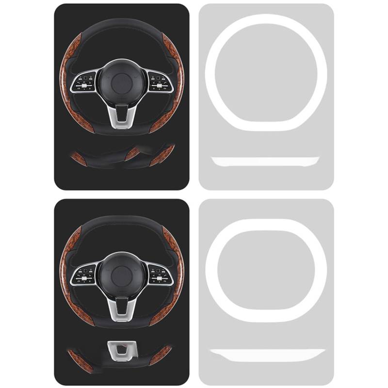 BBTISG Auto Lenkradbezug, rutschfeste Leder Lenkradabdeckung 38cm Universal Holzmaserung Lenkradschutz Holzmaserung Carbon Muster Design (Braun) von BBTISG