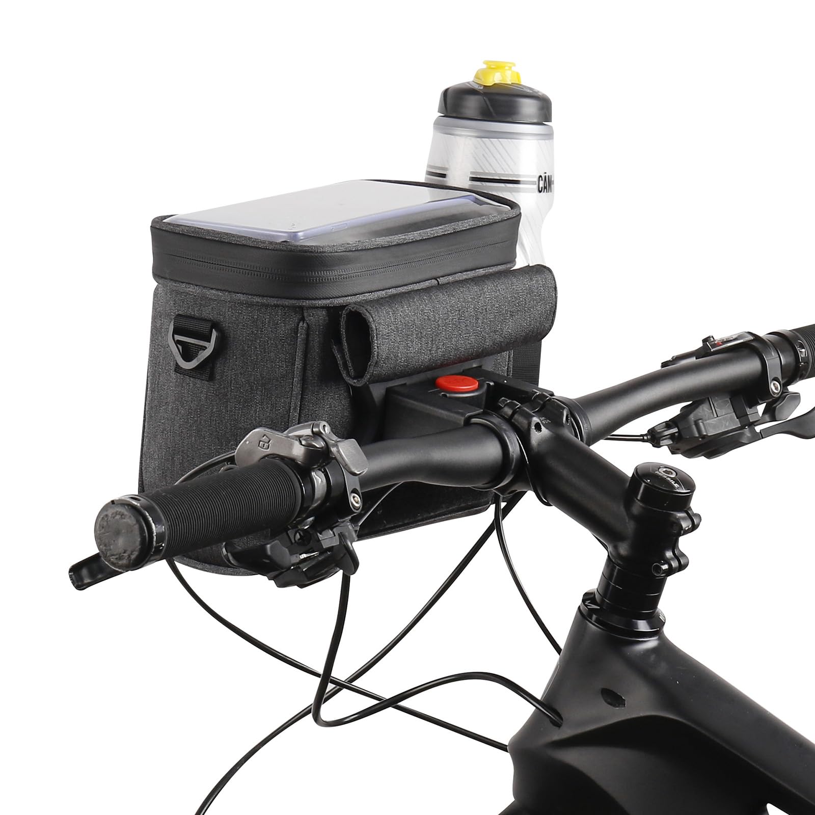 BBTISG Fahrrad Lenkertasche, 5L Wasserdicht Fahrradtasche Fahrradkorb vorne Tasche mit Touchscreen Vorne Lenkeradapter und Schultergurt für E-Bike MTB Rennrad Scooter von BBTISG