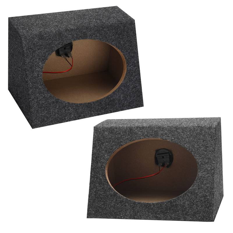 BBTO 2 Pieces Angled Style Car Audio Speaker Box 6 x 9 Inch Car Audio Enclosures Sturdy Constructed Truck Speaker Box for Home Vehicle Car Subwoofer Sound SuppliesF von BBTO