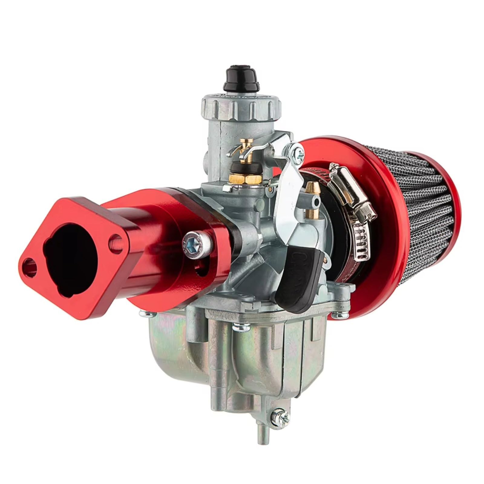 BBWUQIU Roller Vergaser Kompatibel Mit Predator Für Coleman Für CT200U Für BT200X 212cc 196cc Bike Go Kart Klon Motor Luftfilter Vergaser Universal(Red KIT) von BBWUQIU