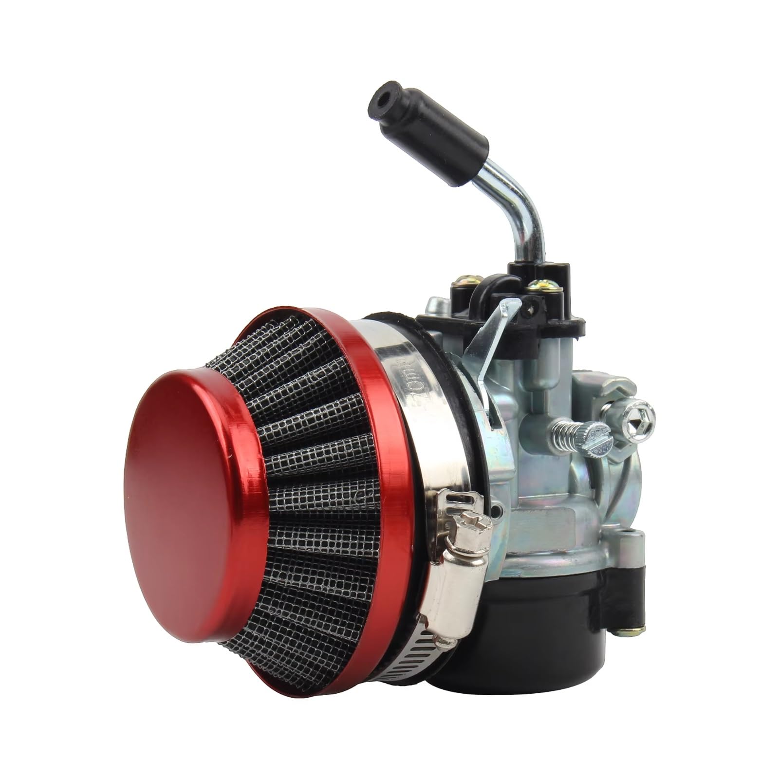 BBWUQIU Roller Vergaser Motorrad Vergaser Carb 19mm 49cc Luftfilter Verteiler Montage Für 2-takt 47cc 49CC ATV Pocket Bikec Ersatzteile(Red) von BBWUQIU