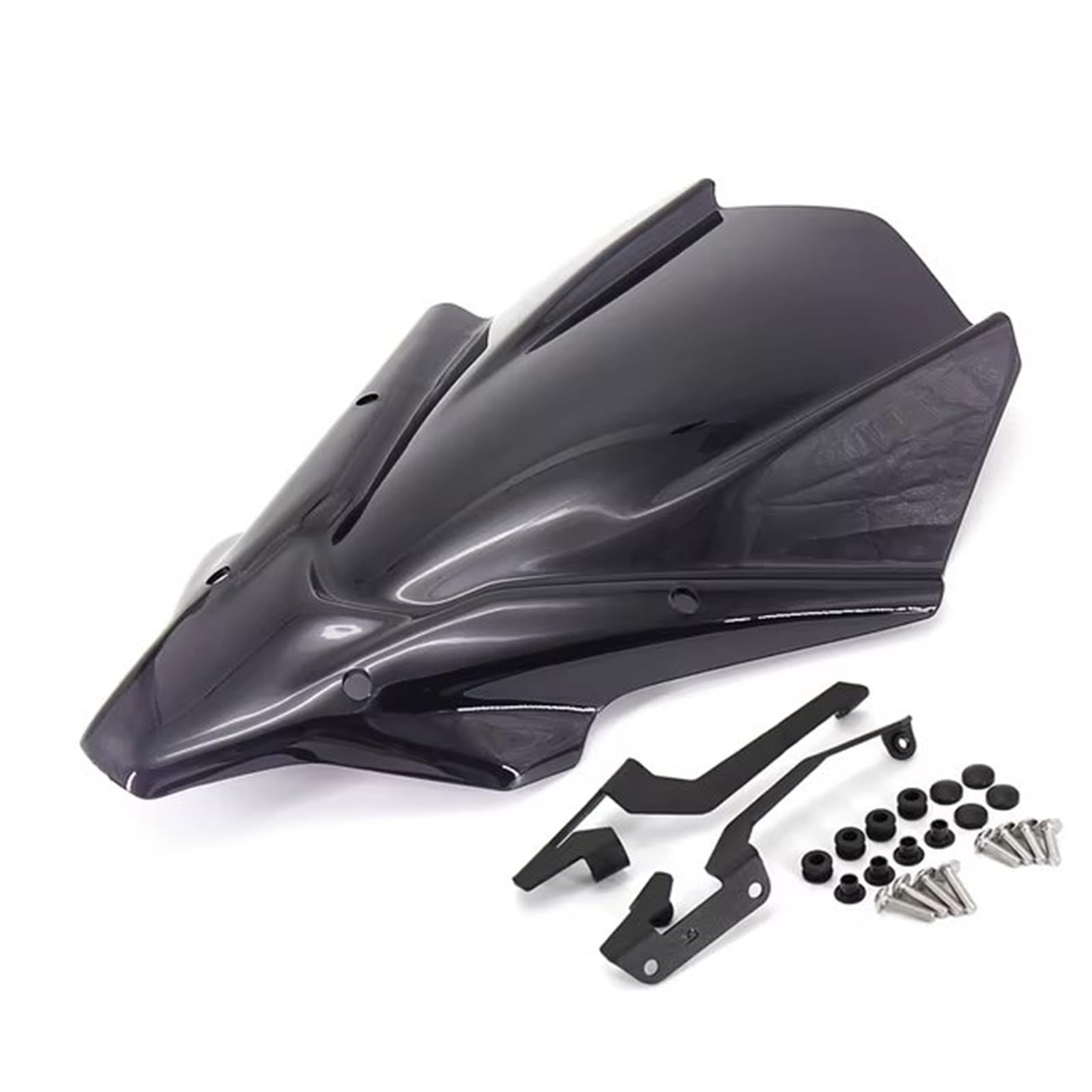 BBWUQIU Windabweiser Motorrad Für MT07 2021 Motorrad Zubehör Windschutz Windschutz Deflektor Schutz Wind Bildschirm Motorrad Windschutzscheibe Spoiler(Smoke Black) von BBWUQIU