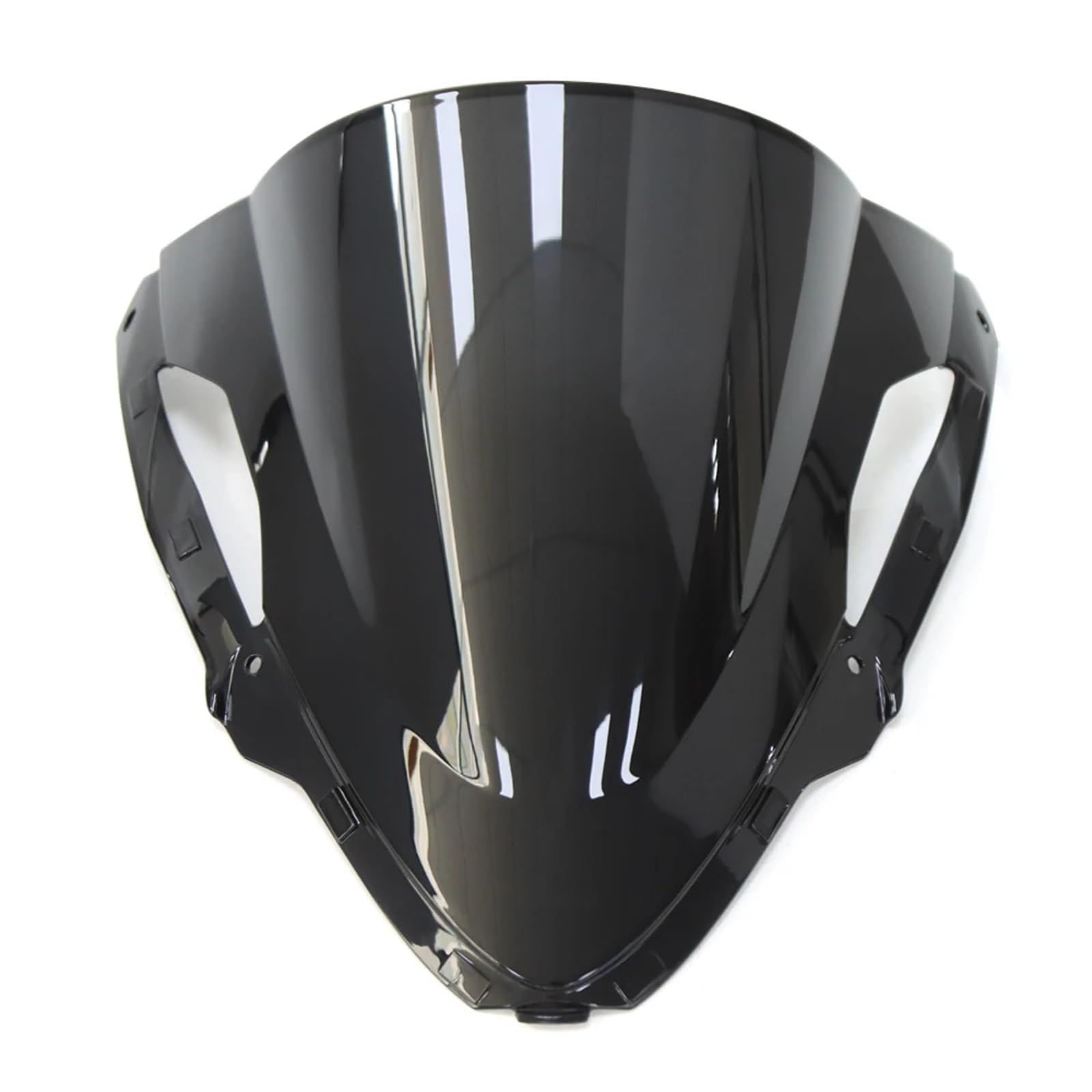 BBWUQIU Windabweiser Motorrad Für ZX6R 2024 Motorrad Windschutzscheibe Windschutz Double Bubble Motorrad Windschutzscheibe Air Deflektor Motorräder Spoiler(Black) von BBWUQIU