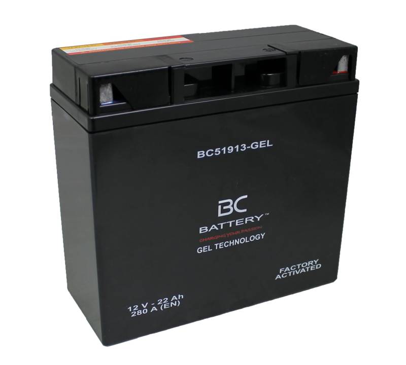BC BATTERY Motorrad Starterbatterie mit GEL 12V 22Ah BC51913-GEL Moto&Scooter, wartungsfrei versiegelt vorgeladen ähnlich 51913 von BATTERY CONTROLLER