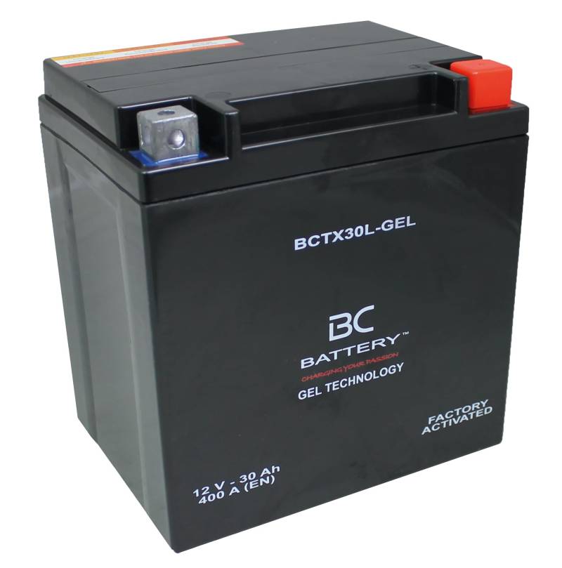 BC BATTERY Motorrad Starterbatterie mit GEL 12V 30Ah BCTX30L-GEL Moto&Scooter, wartungsfrei versiegelt vorgeladen ähnlich wie YIX30L-BS von BATTERY CONTROLLER