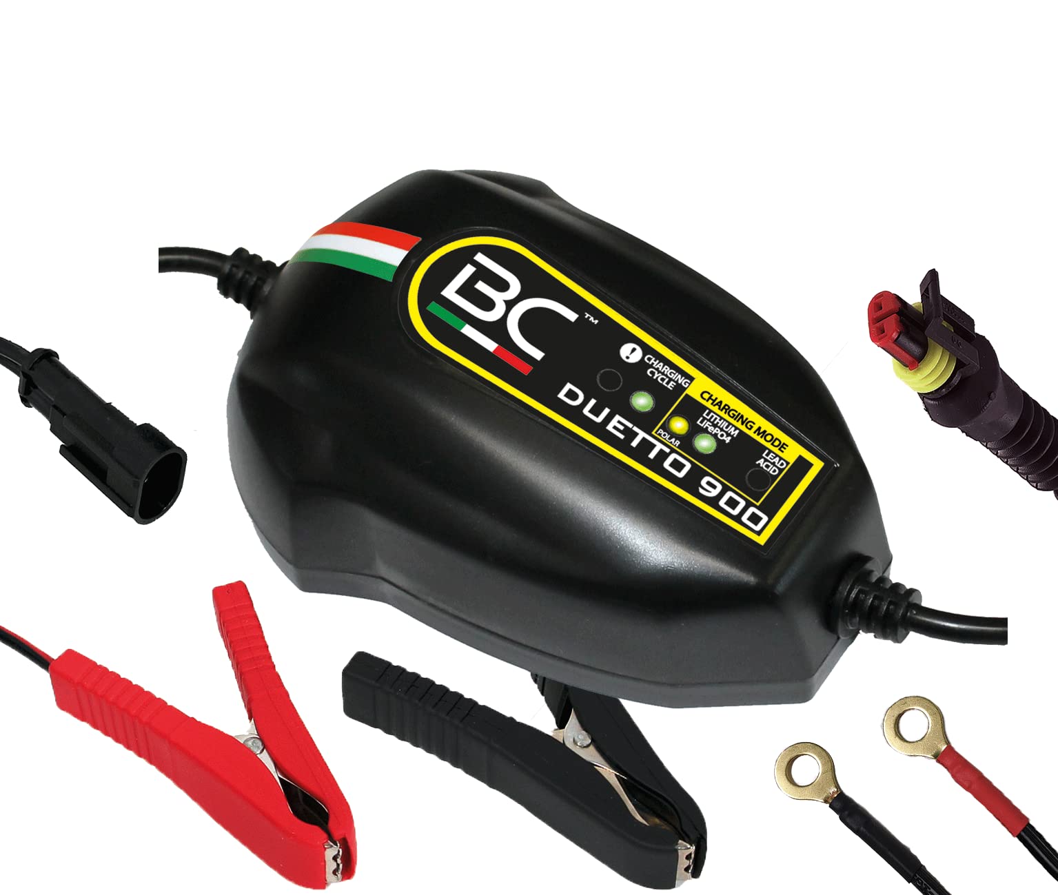 BC Battery Controller 700BCDP BC Duetto 900 12V 1A Kluges Batterieladegerät und Erhaltungsgerät für Blei-Säure-und Lithium-Starterbatterien (Li-Ion/LiFePO4) von BATTERY CONTROLLER