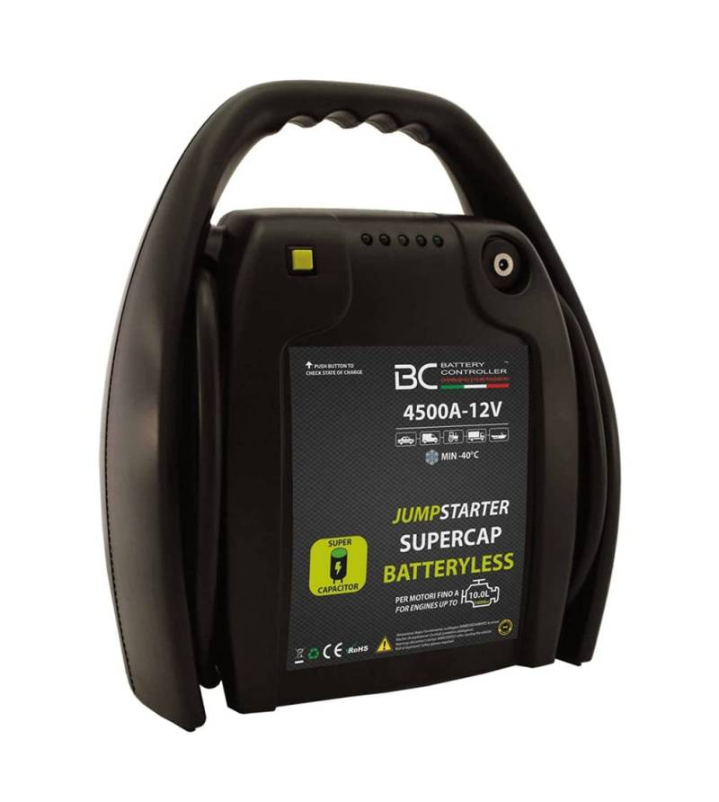 BC Battery Controller 709JSB45-12 Jumpstarter mit Superkondensatoren, 12V, 4500A, bis zu-40 Grad C, 4,4 kg von BATTERY CONTROLLER