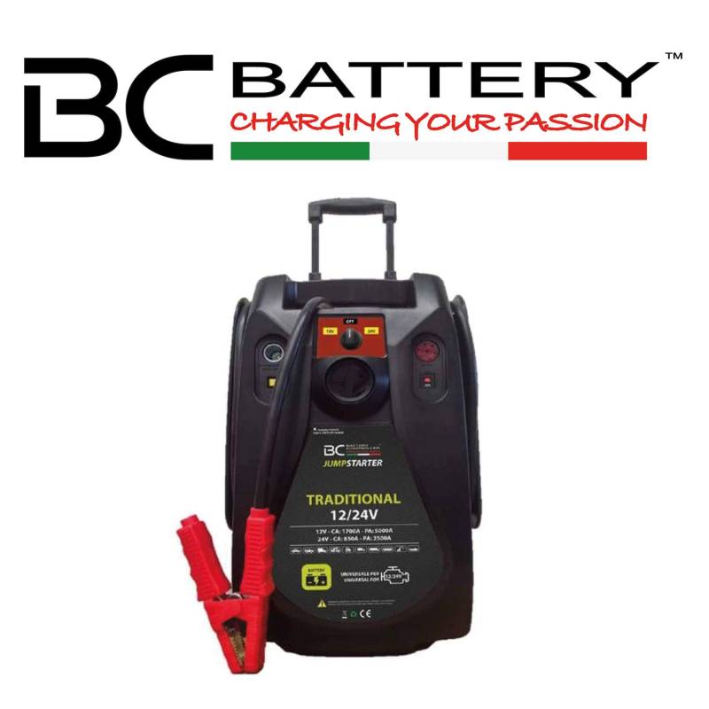 BC Battery Controller BC Jumpstarter Traditional 12 / 24V 5000A | Professioneller Booster für Benzin, Diesel, Hybridautos/Transporter/Traktoren von BC Battery Controller