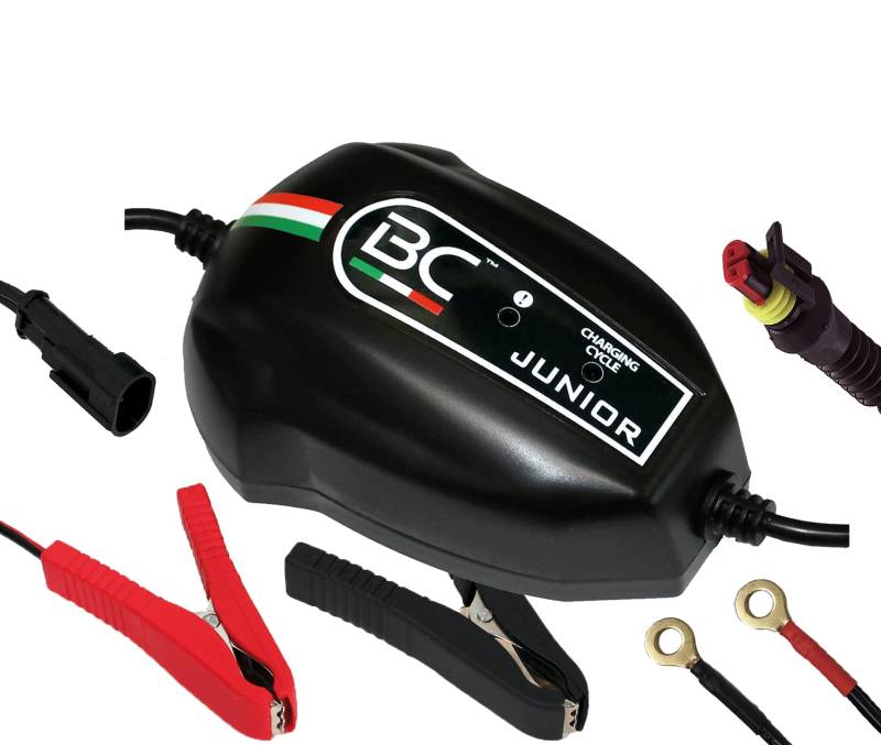 BC Battery Controller 700BCJP BC JUNIOR 900, intelligentes Batterieladegerät und Erhaltungsladegerät für alle 12-V-Blei-Säure-Autobatterien und Motorradbatterien, 1 Ampere von BC Battery Controller