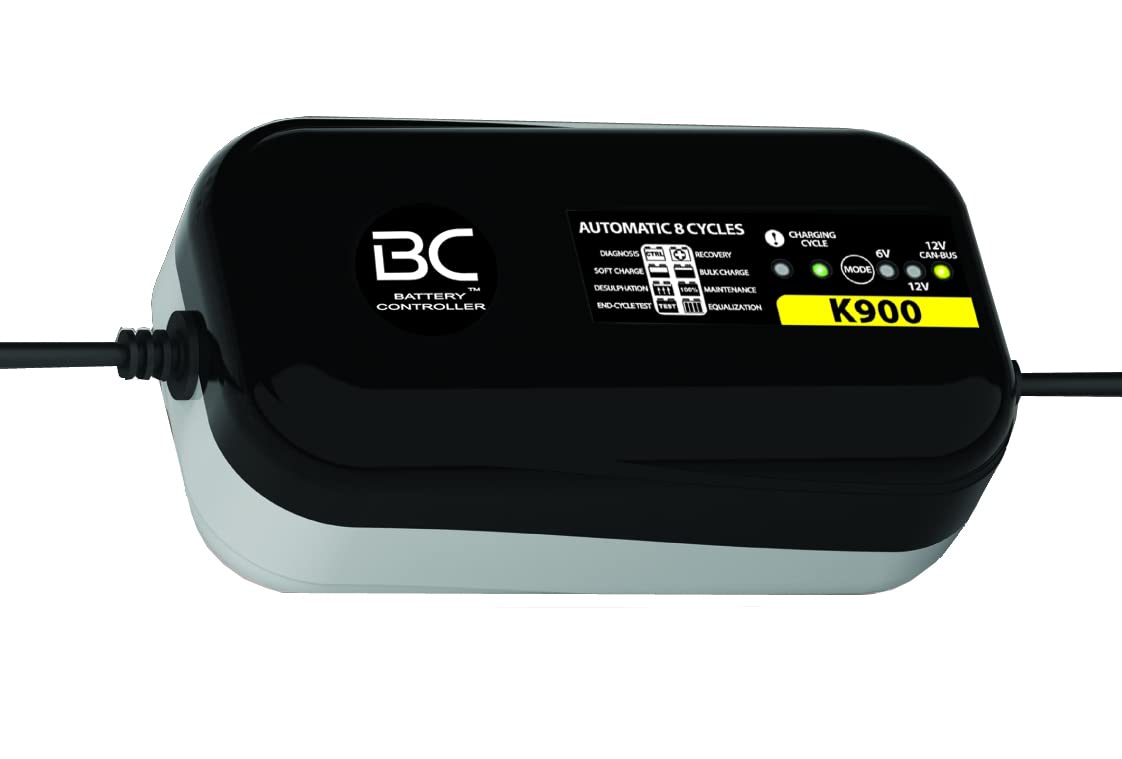 BC K900 - 6/12V 0,9A - Batterie-Ladegerät und Erhaltungsgerät mit 3 Ladeprogramme: 6 Volt/12 Volt/12 Volt CAN-Bus für BMW-Motorräder, Black BC K900 - 6/12V 0,9A - Batterie-Ladegerät und Erhaltungsgerät mit 3 Ladeprogramme: 6 Volt/12 Volt/12 Volt CAN-Bus für BMW-Motorräder, Black von BATTERY CONTROLLER