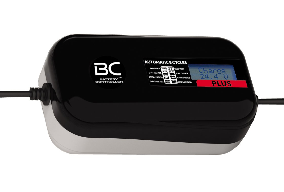 BC PLUS 4000 - 24V 4A - Digitales Batterieladegerät und Erhaltungsgerät mit 8 Ladestufen für 24V-Batterien von LKW, Transporter und Boote von BC Battery Controller