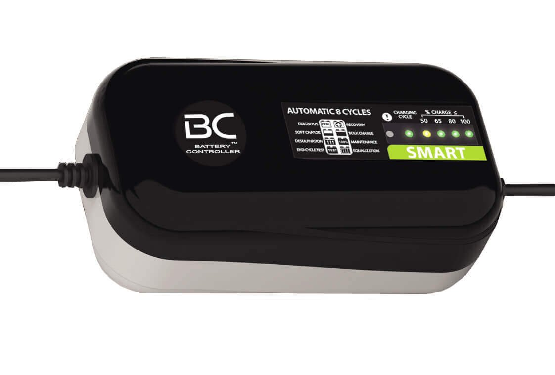 BC SMART 2000 - 12V 2A - Automatisches Batterieladegerät mit 8 Ladestufen für 12V- Motorrad- und Kfz-Blei-Säure-Batterien von BATTERY CONTROLLER